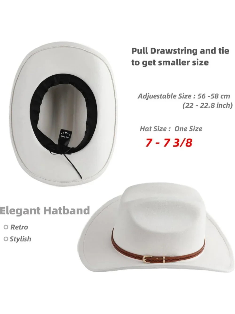 Men's Ivory Faux Suede Wide Brim Western Cowgirl Cowboy Hat